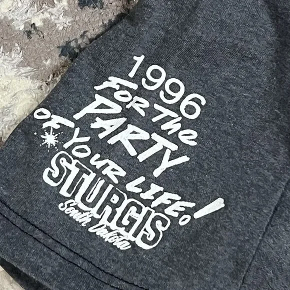 Vintage 1996 Sturgis Bike Rally T-Shirt Mens XL 56th Eagle Double Sided USA Made
